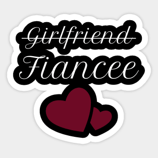 Womens Girlfriend Fiancee Gift - Fiance Engagement Party Sticker